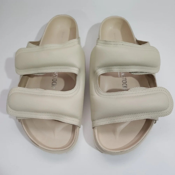 Birkenstock The Beach Comber Sandals in Cream L11 M9 - Picture 2 of 9